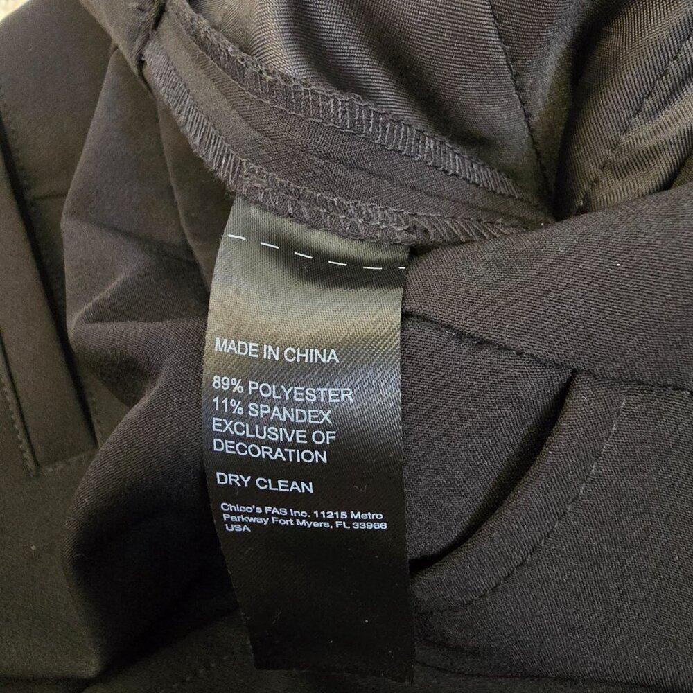 Chico's Black Label Wide Leg Trousers, Size 8 Short, Black. NWOT - Picture 6 of 9